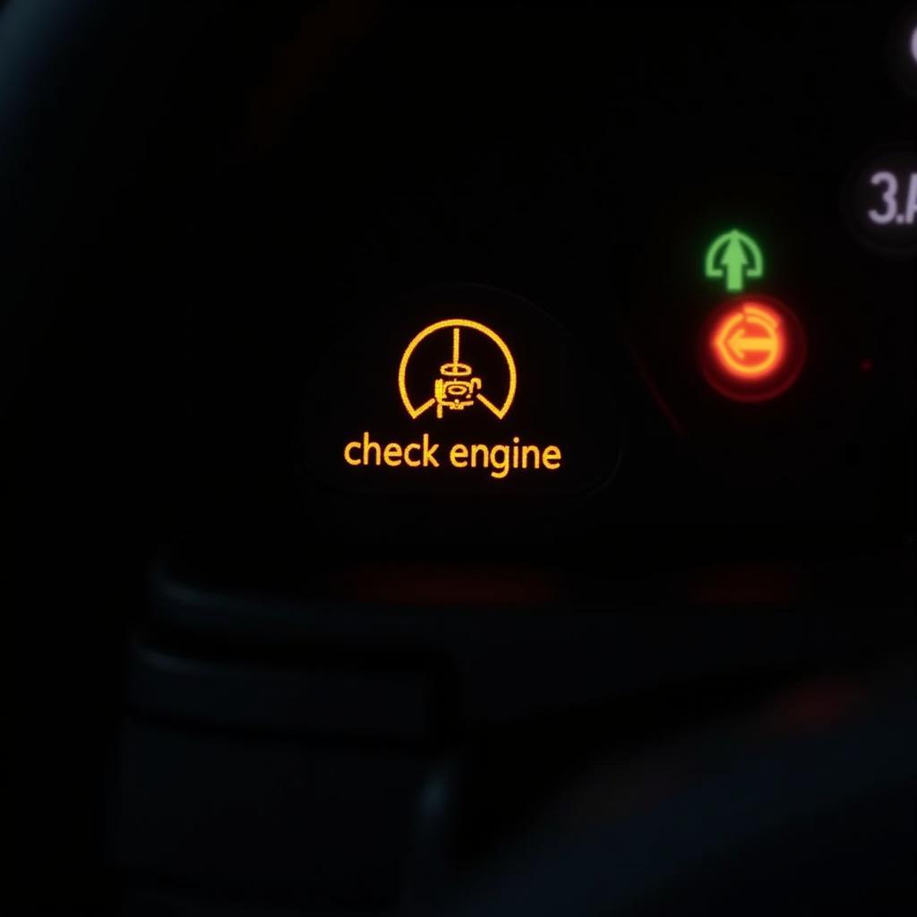 Check Engine Light on Car Dashboard