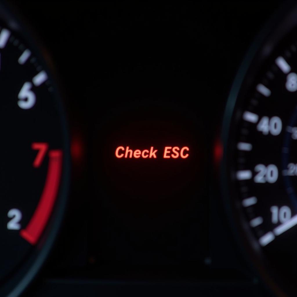 Hyundai Dashboard Showing Check ESC Warning Light