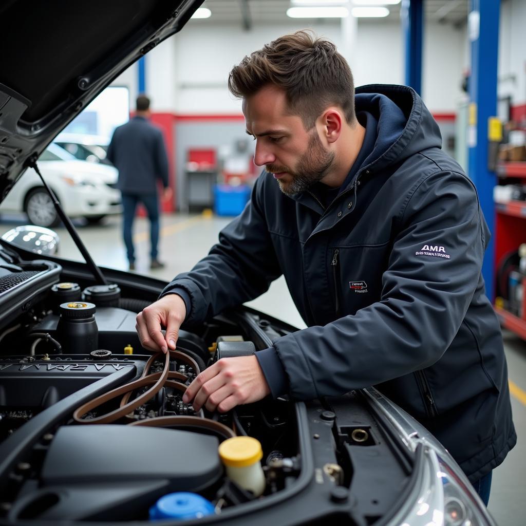 Checking Car Belts in Winter