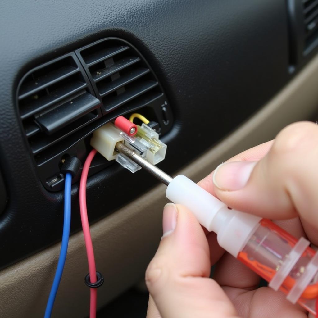 Inspecting Car Clock Wiring and Connections