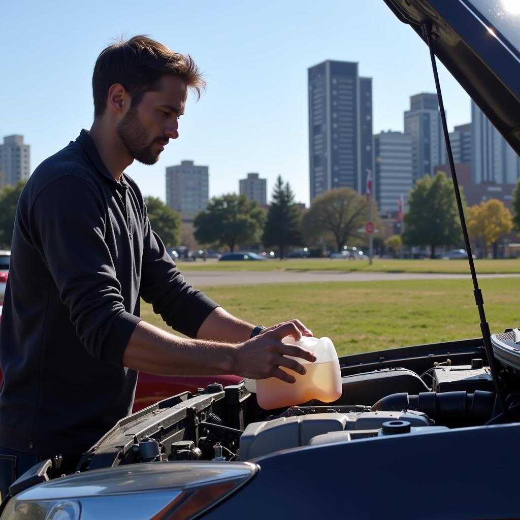 Checking Car Fluids in Sacramento