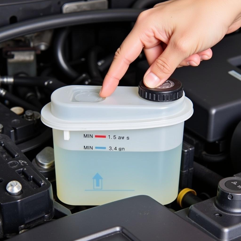 Checking Car LLC Coolant Level