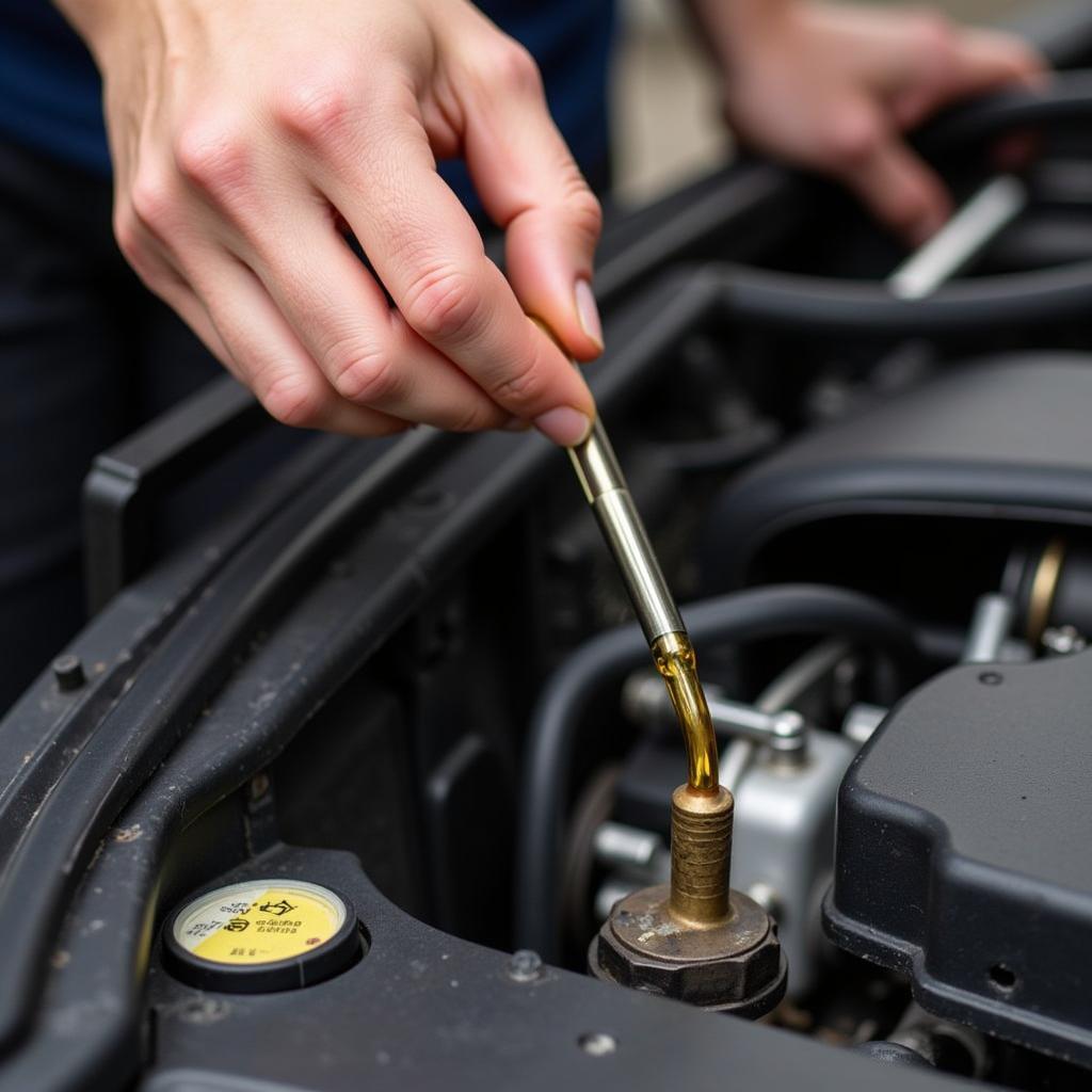 Checking Car Oil Level Regularly