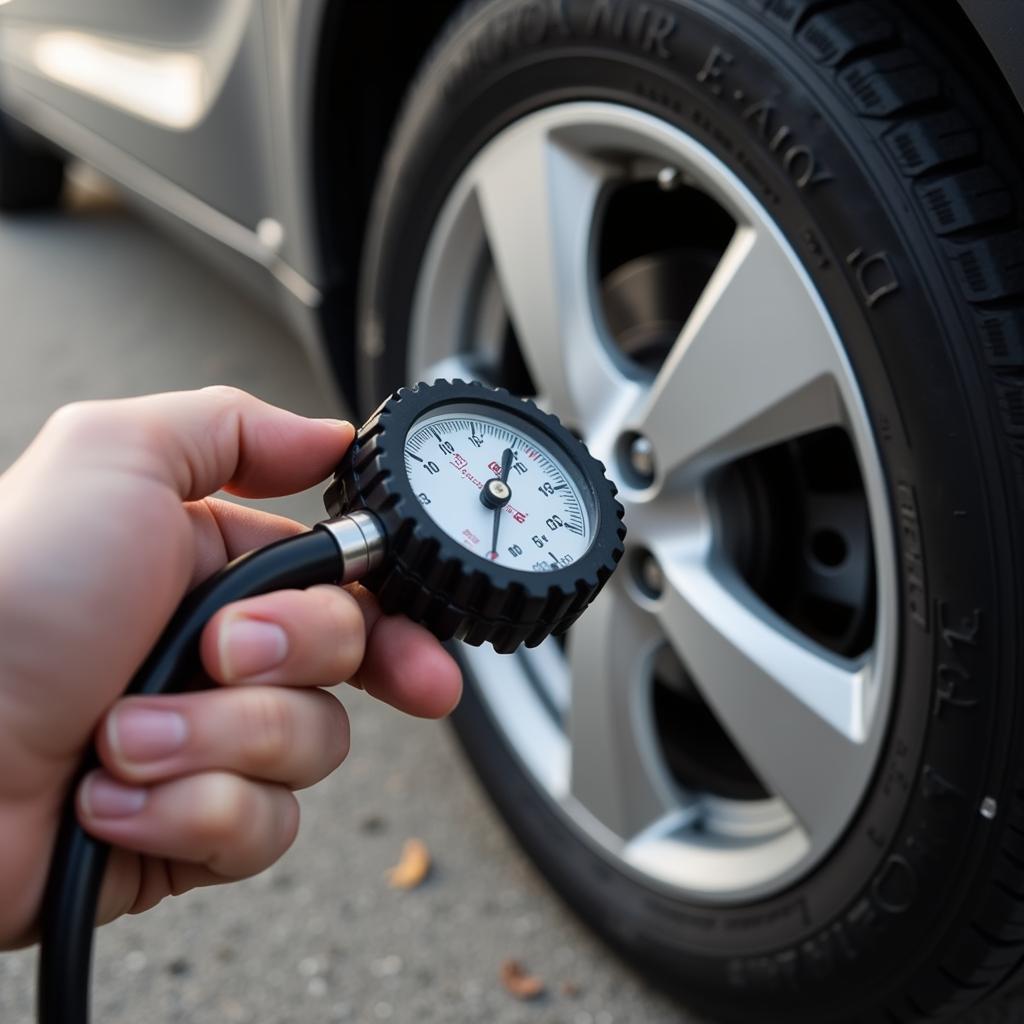 Checking Car Tire Pressure