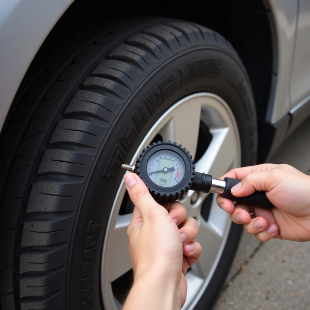 Checking Tire Pressure for Car Maintenance