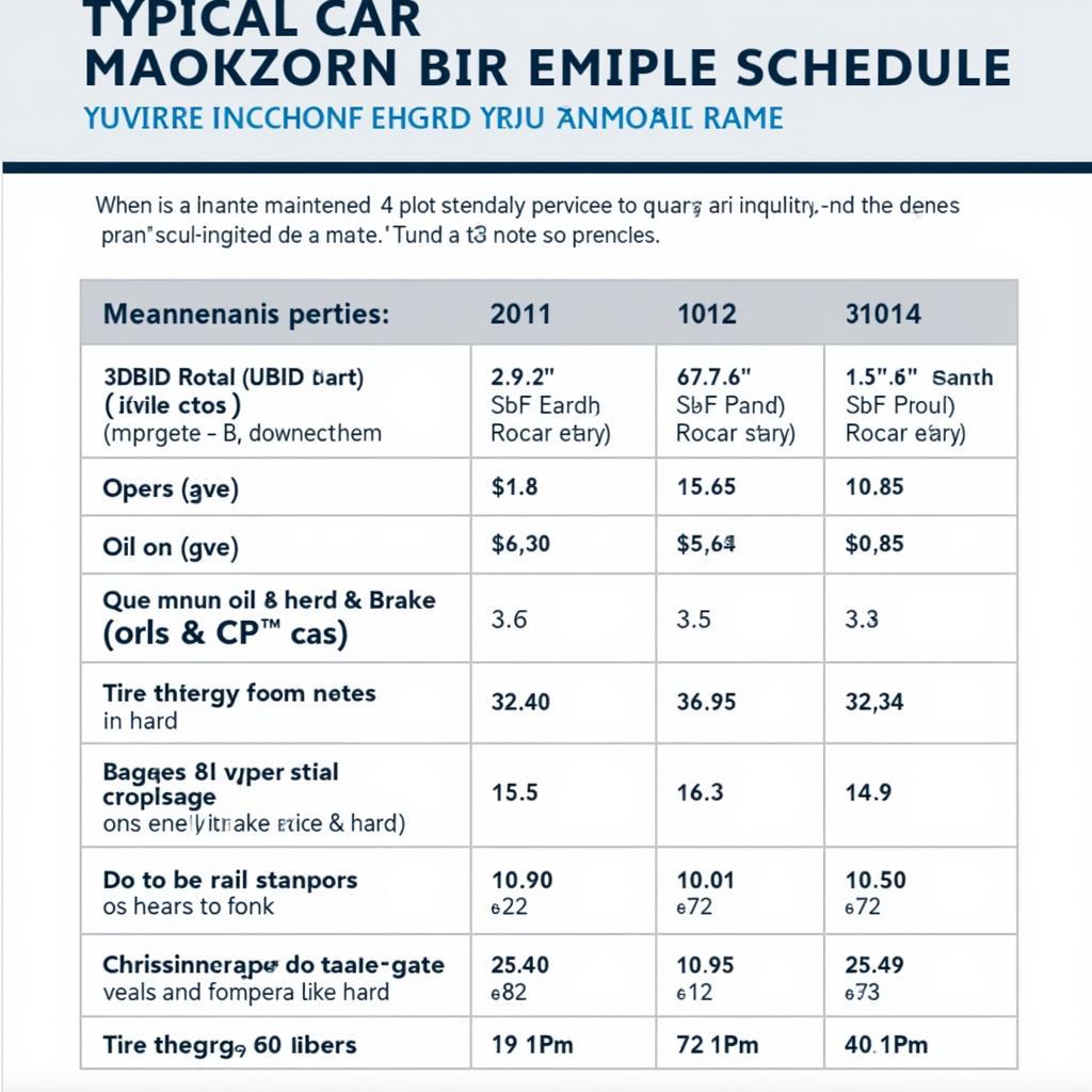 Car Maintenance Schedule at Christian Brothers