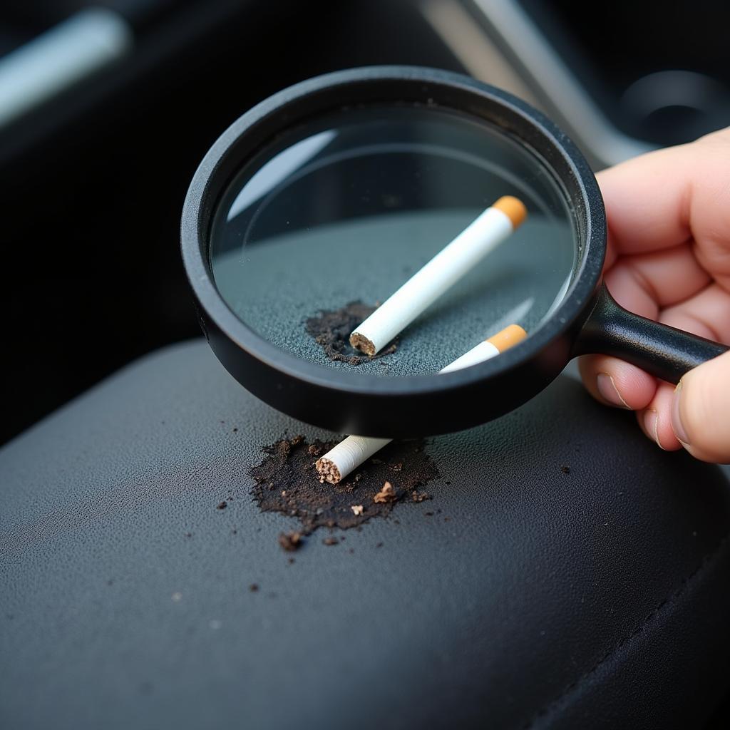 Assessing Cigarette Burn Damage in Car Upholstery