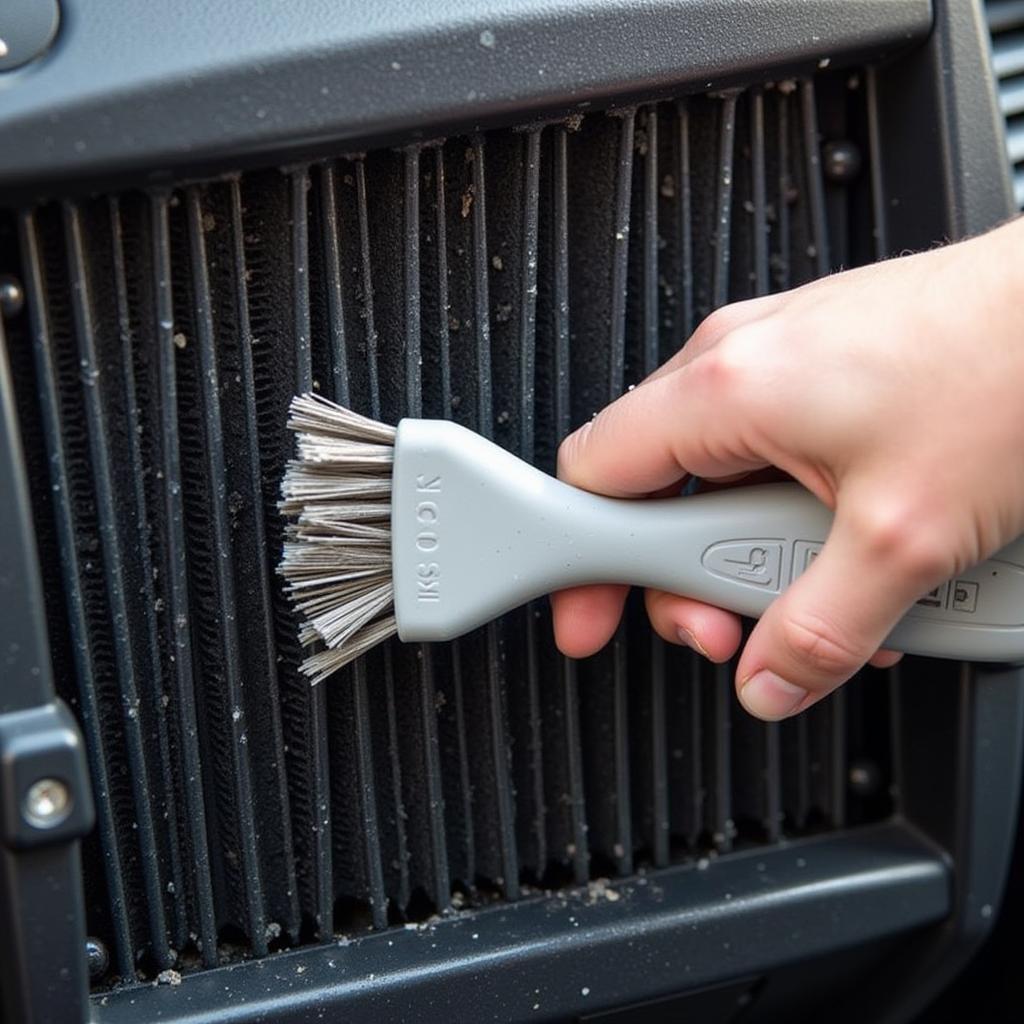 Cleaning a Car's AC Condenser