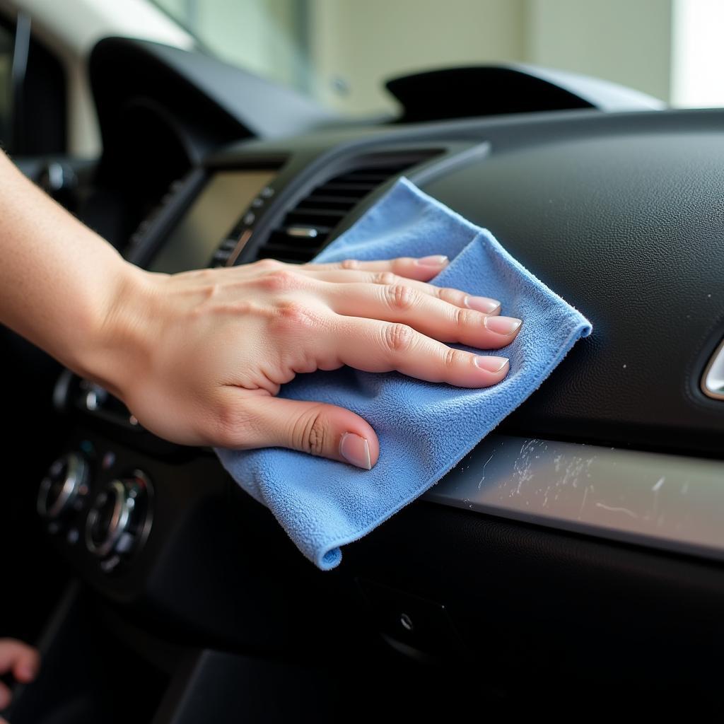 Cleaning Car Interior Black Plastic