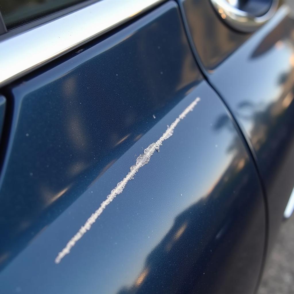 Identifying a Clear Coat Scratch on Car