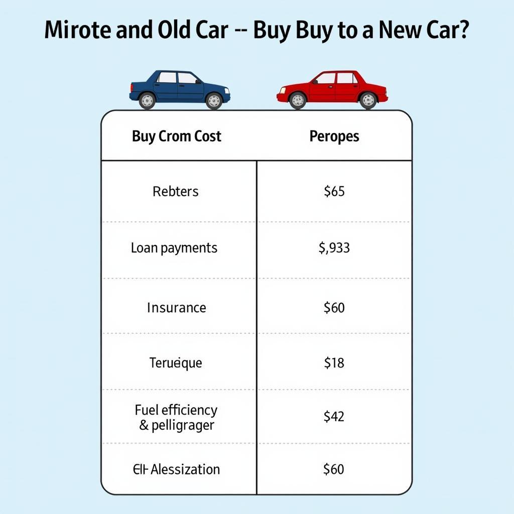 Comparing Costs of Old vs New Car