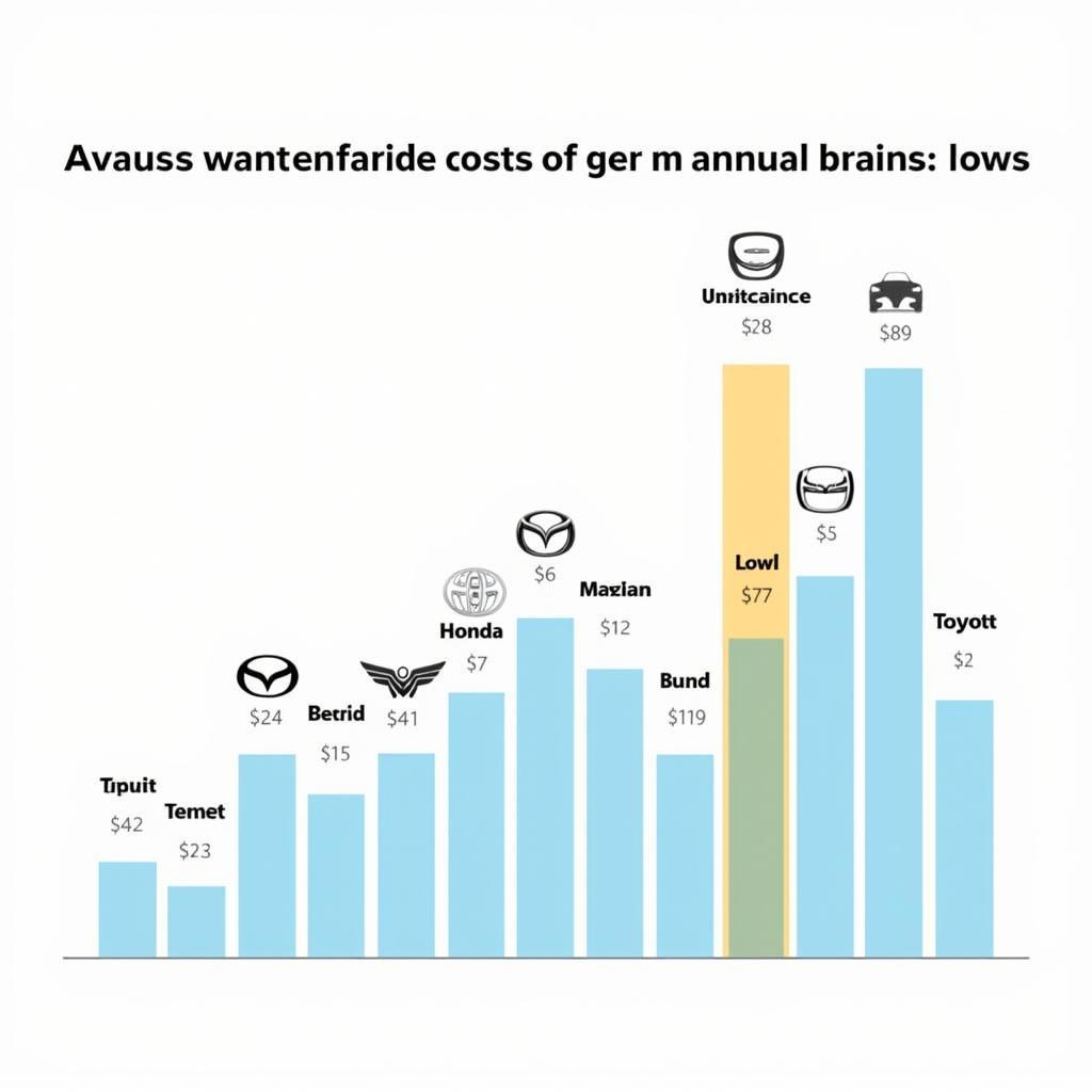 Comparing Maintenance Costs Across Car Brands: A Bar Graph