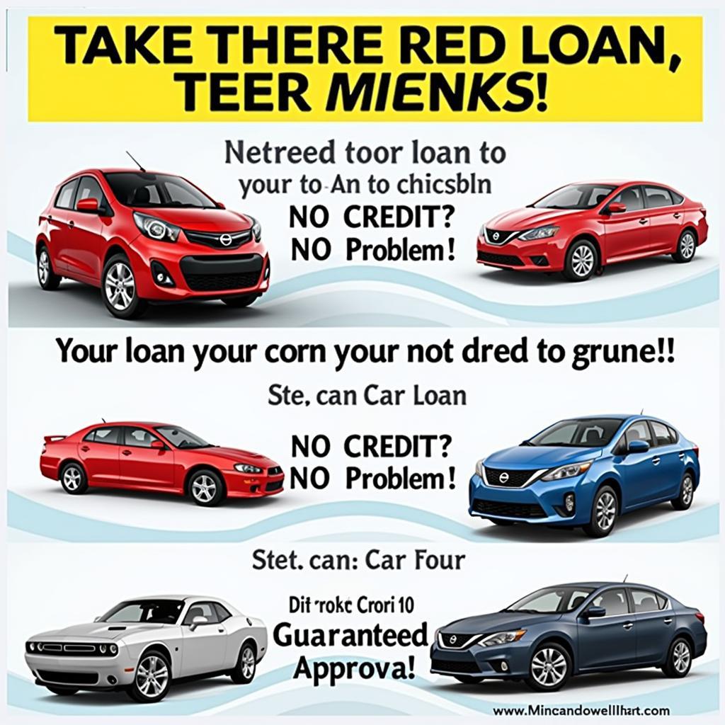 Misleading advertisement for car loans targeting people with credit problems.