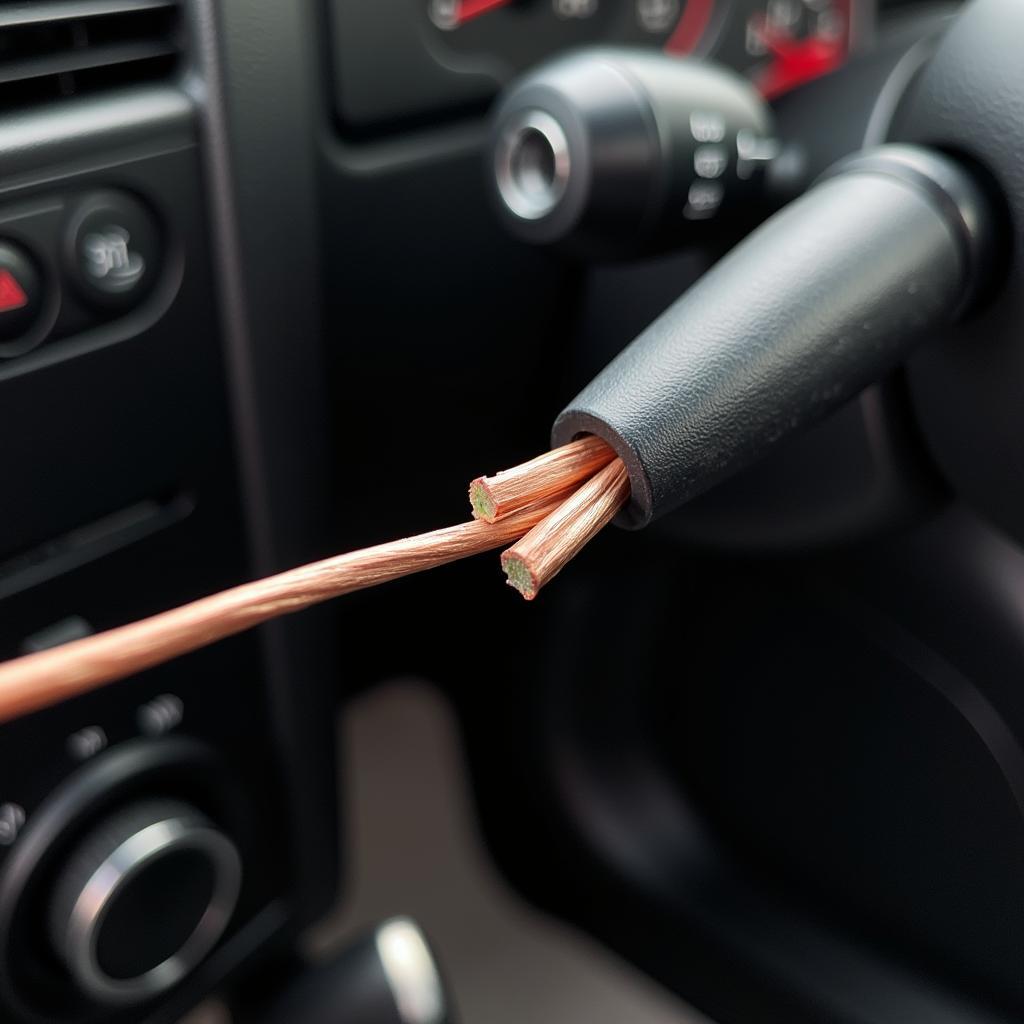 Cut Car Microphone Wire