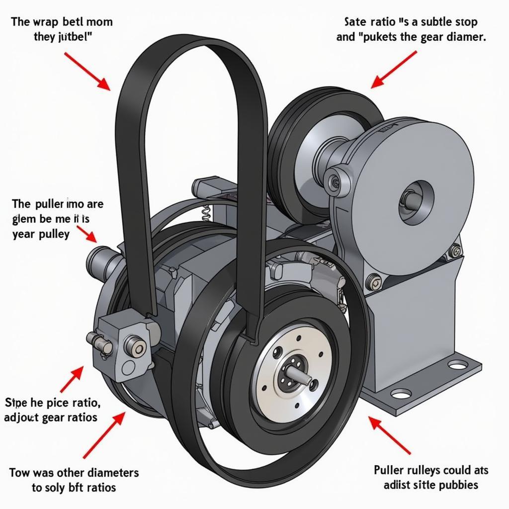 CVT Transmission Belt and Pulley System