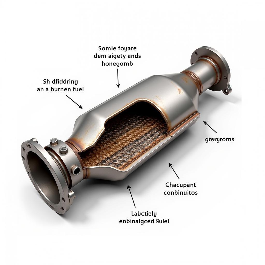 Damaged Catalytic Converter Internal View