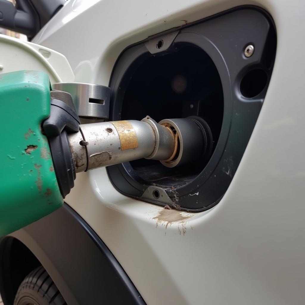 Damaged Fuel Filler Neck Refueling Difficulty