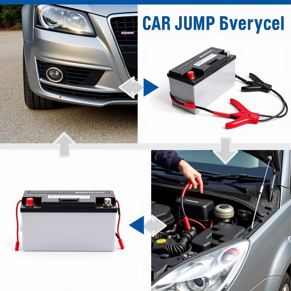 Dead Car Battery Jump Start Process