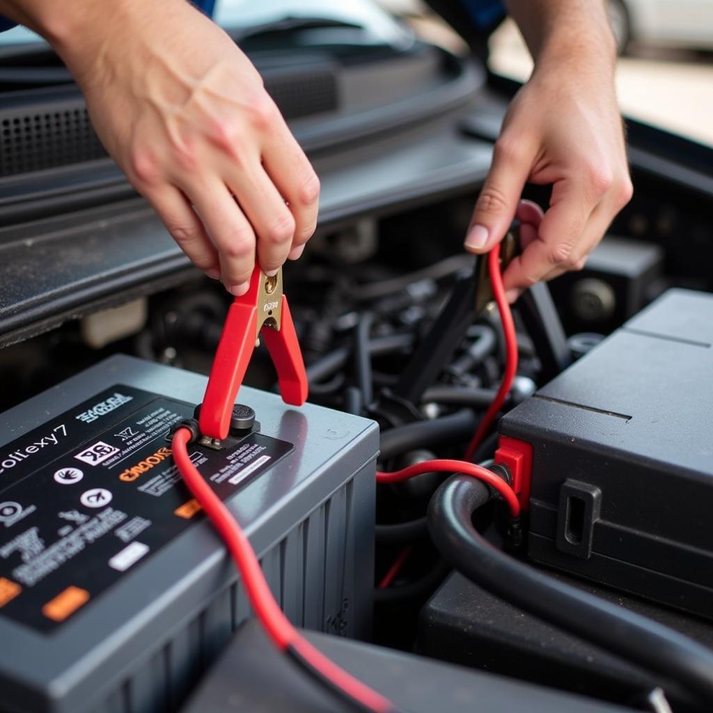 Jump Starting a Dead Car Battery