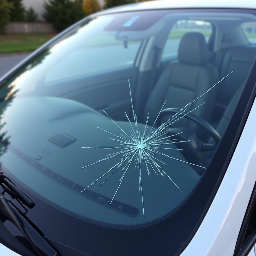 Deep Scratches on a Car Window