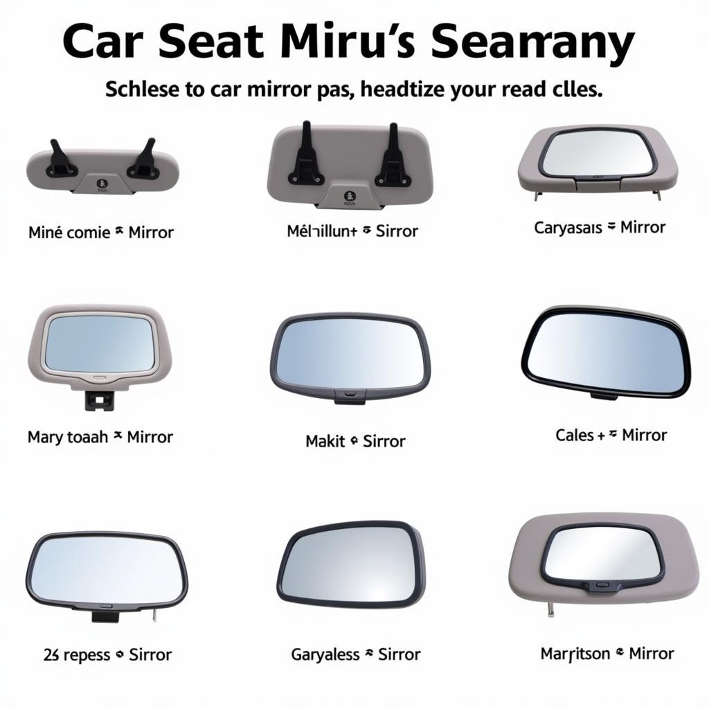 Different Types of Car Seat Mirrors for Fixed Headrests