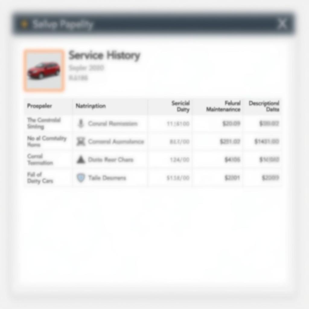 Digital Car Maintenance Record Example using a Mobile App