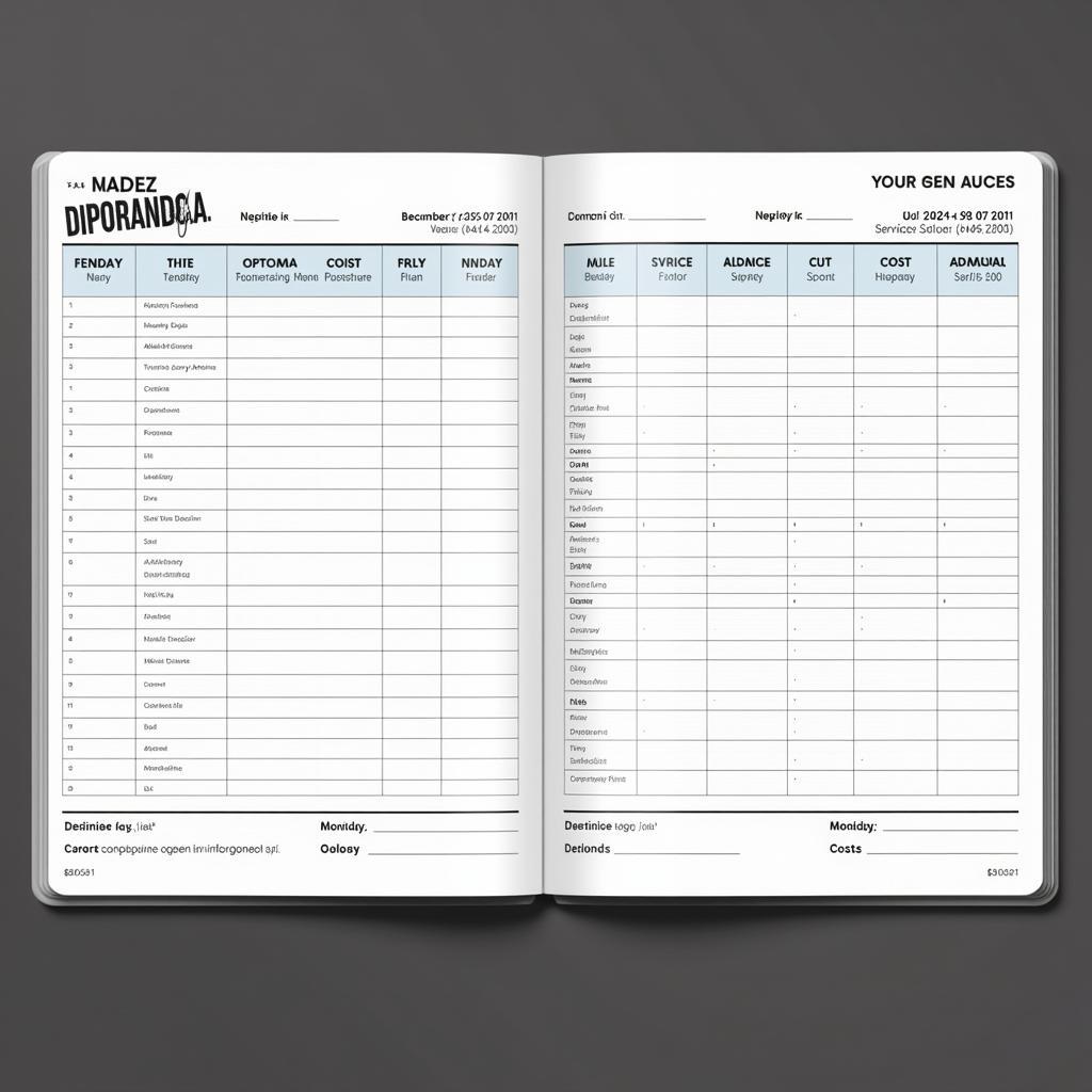 DIY Car Maintenance Record Logbook