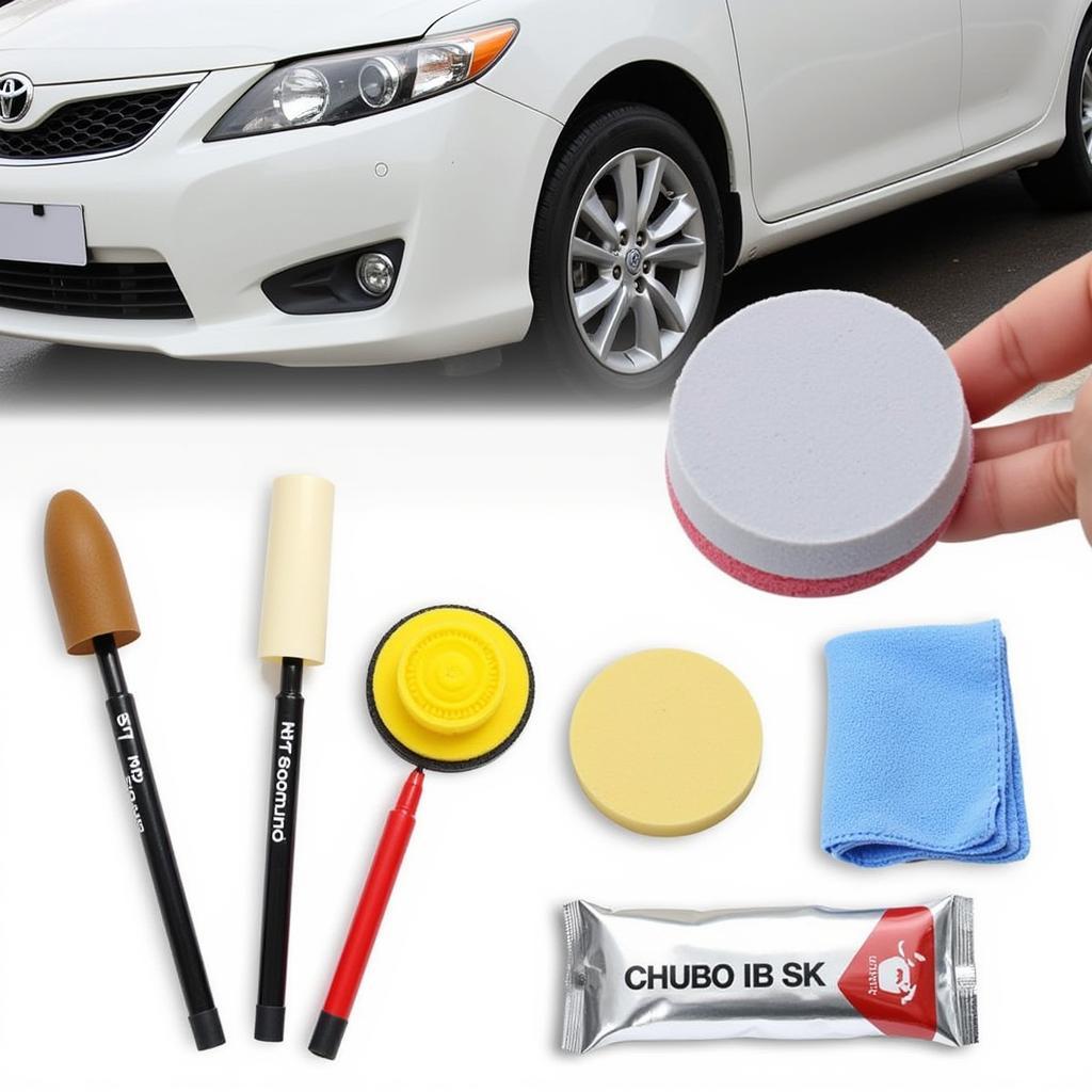 DIY Car Scratch Repair Kit with Polish and Applicator Pads