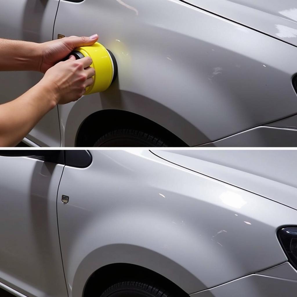 DIY Car Scratch Repair Using Rubbing Compound