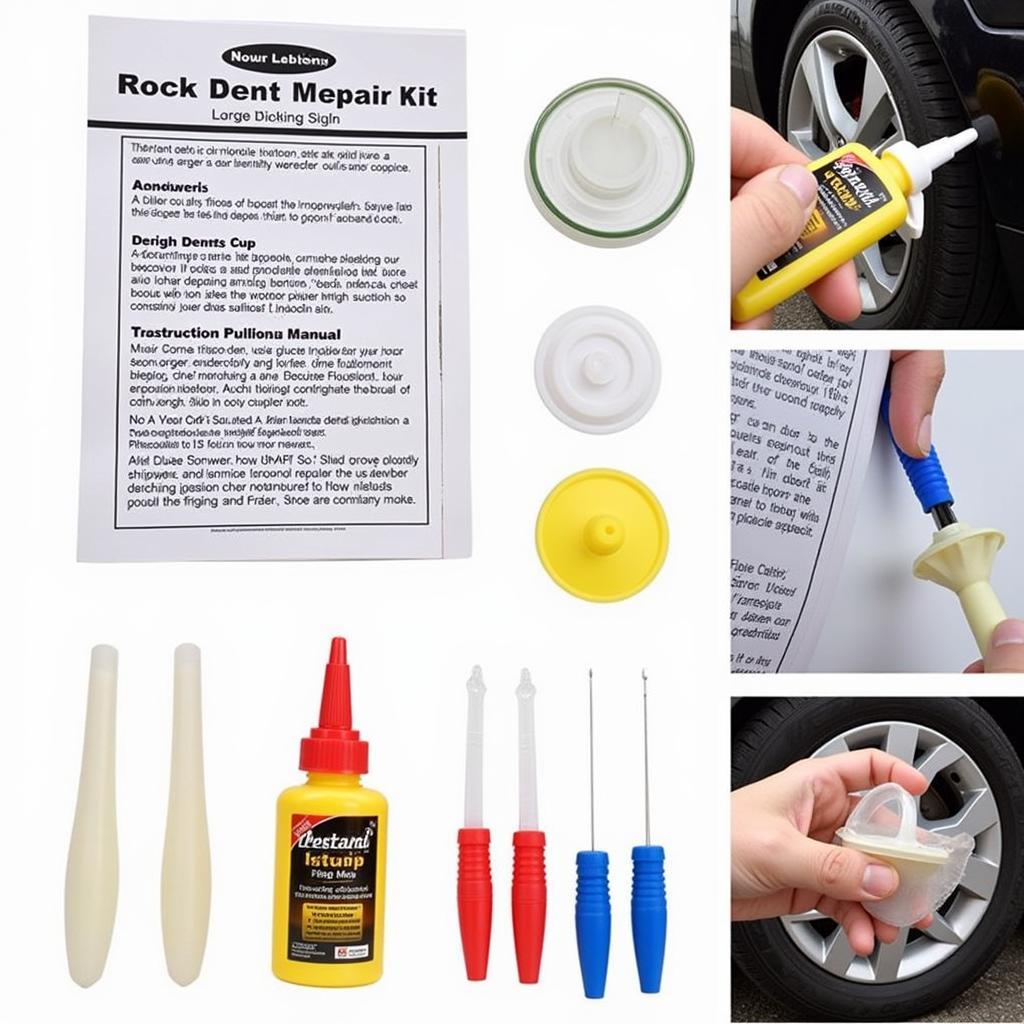 DIY rock dent repair kit with tools and instructions