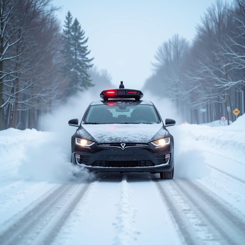 Driverless Car Sensor Limitations in Snow