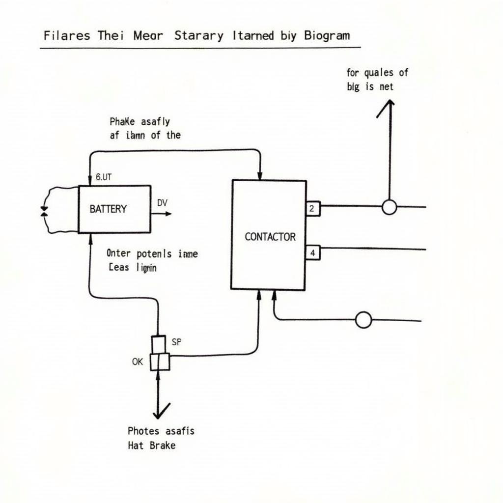 Electric Car Wiring Diagram: A detailed wiring diagram of an electric car's starting system.