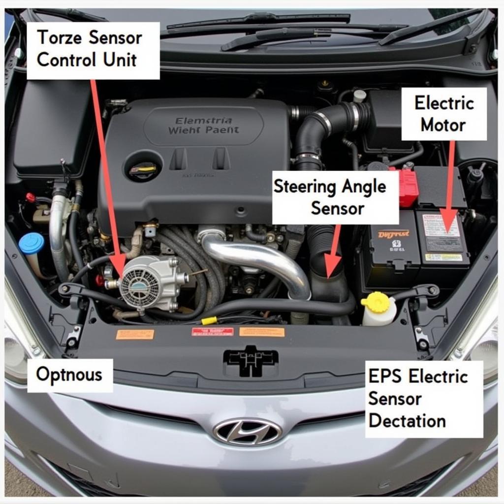 EPS System Components in a 2010 Hyundai Elantra