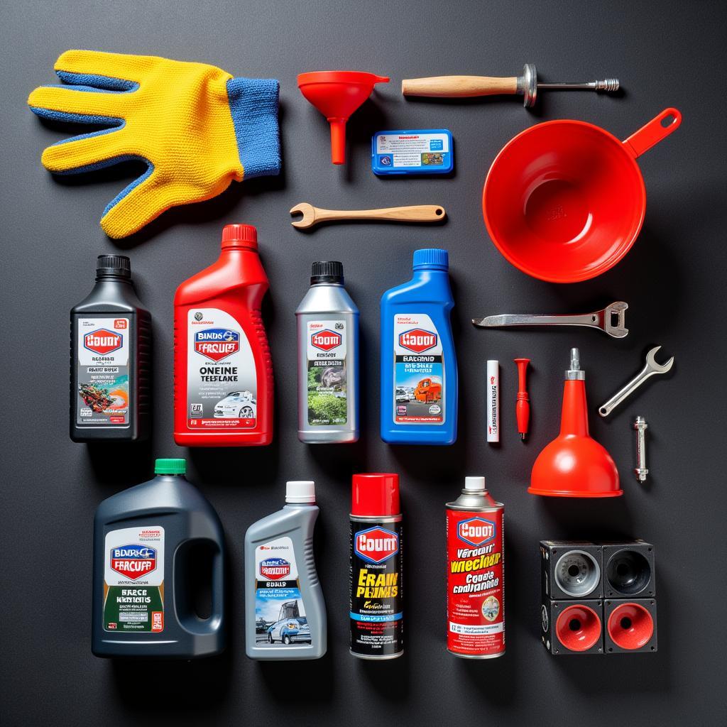 Essential car maintenance products kit