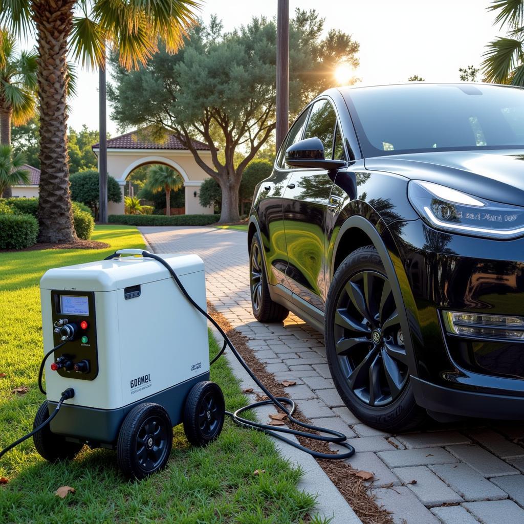 Charging an EV during a hurricane power outage in Florida