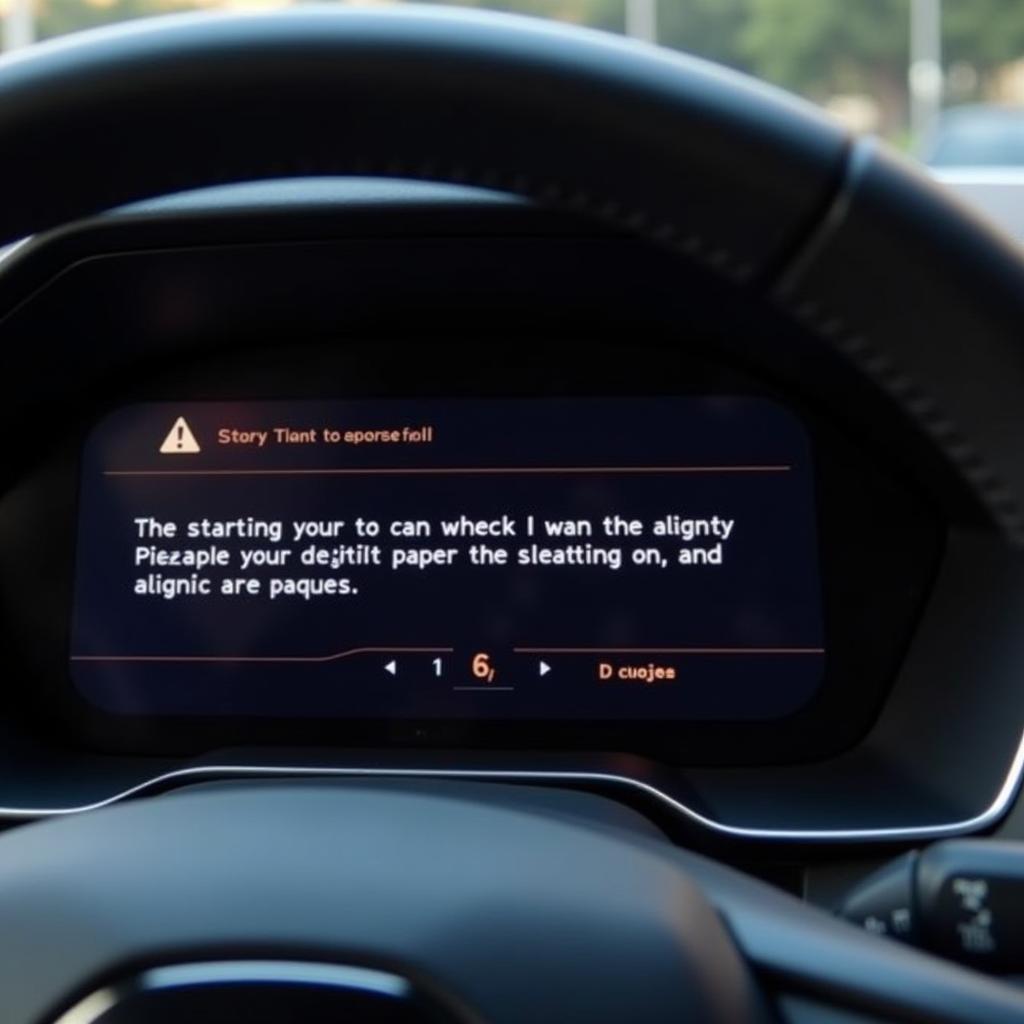 EV Dashboard Error Message: A photo of an electric vehicle's dashboard displaying a starter-related error message.