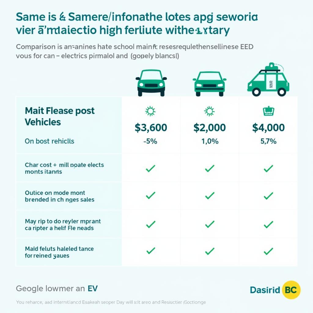 Electric Vehicle vs. Gasoline Car Maintenance Comparison Chart