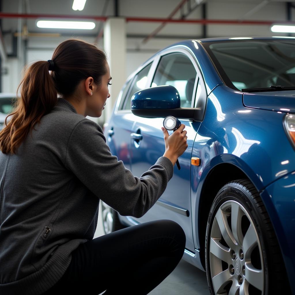 Checking the Exterior of a Used Car