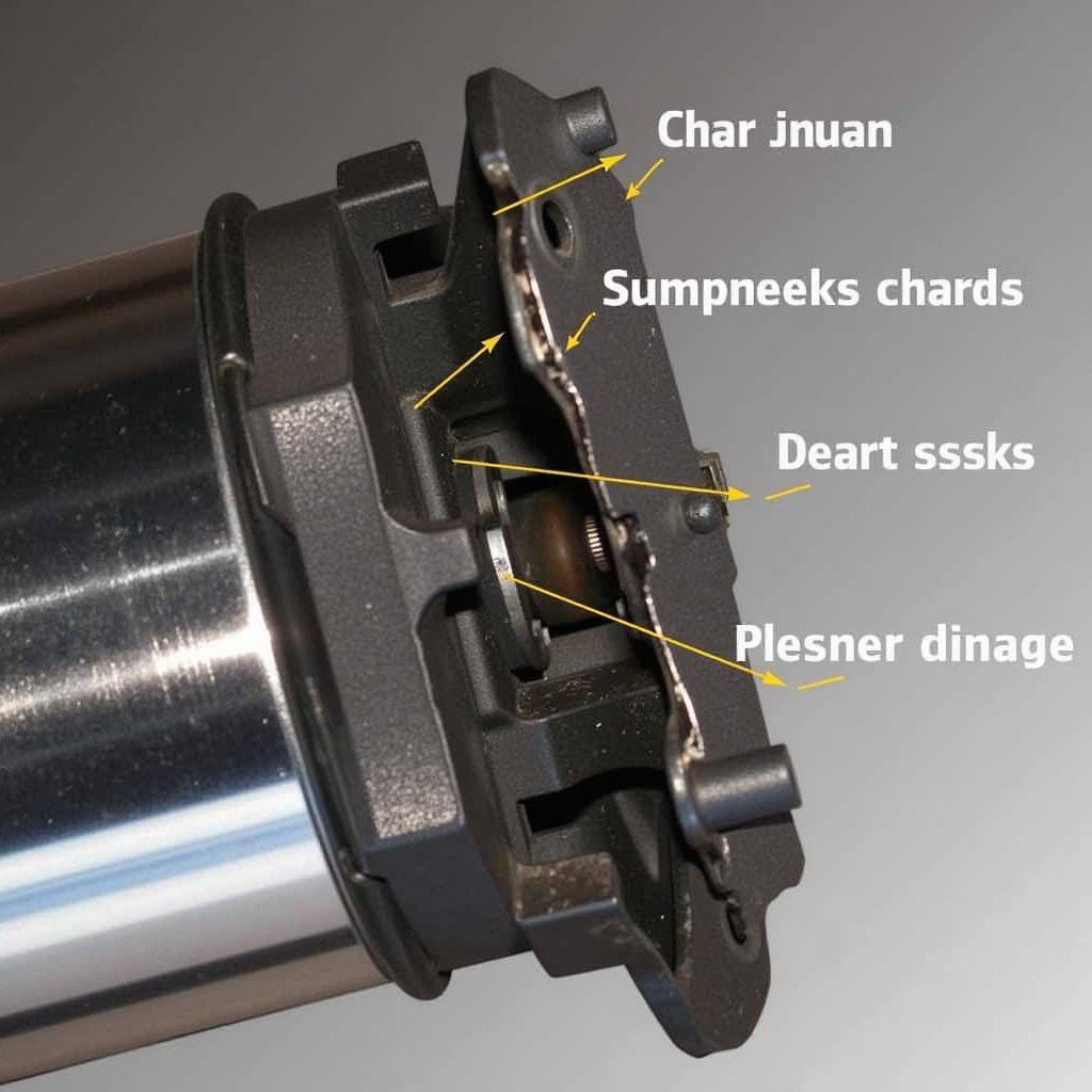 Faulty Ignition Coil Symptoms: Visual representation of a damaged ignition coil with clear indications of wear and tear, cracks, and burn marks.