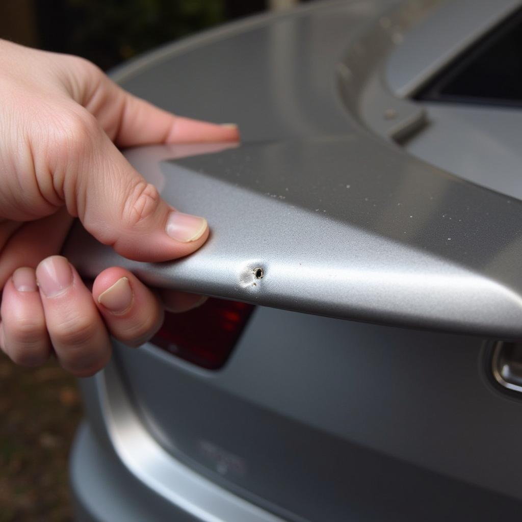 Assessing Car Spoiler Damage