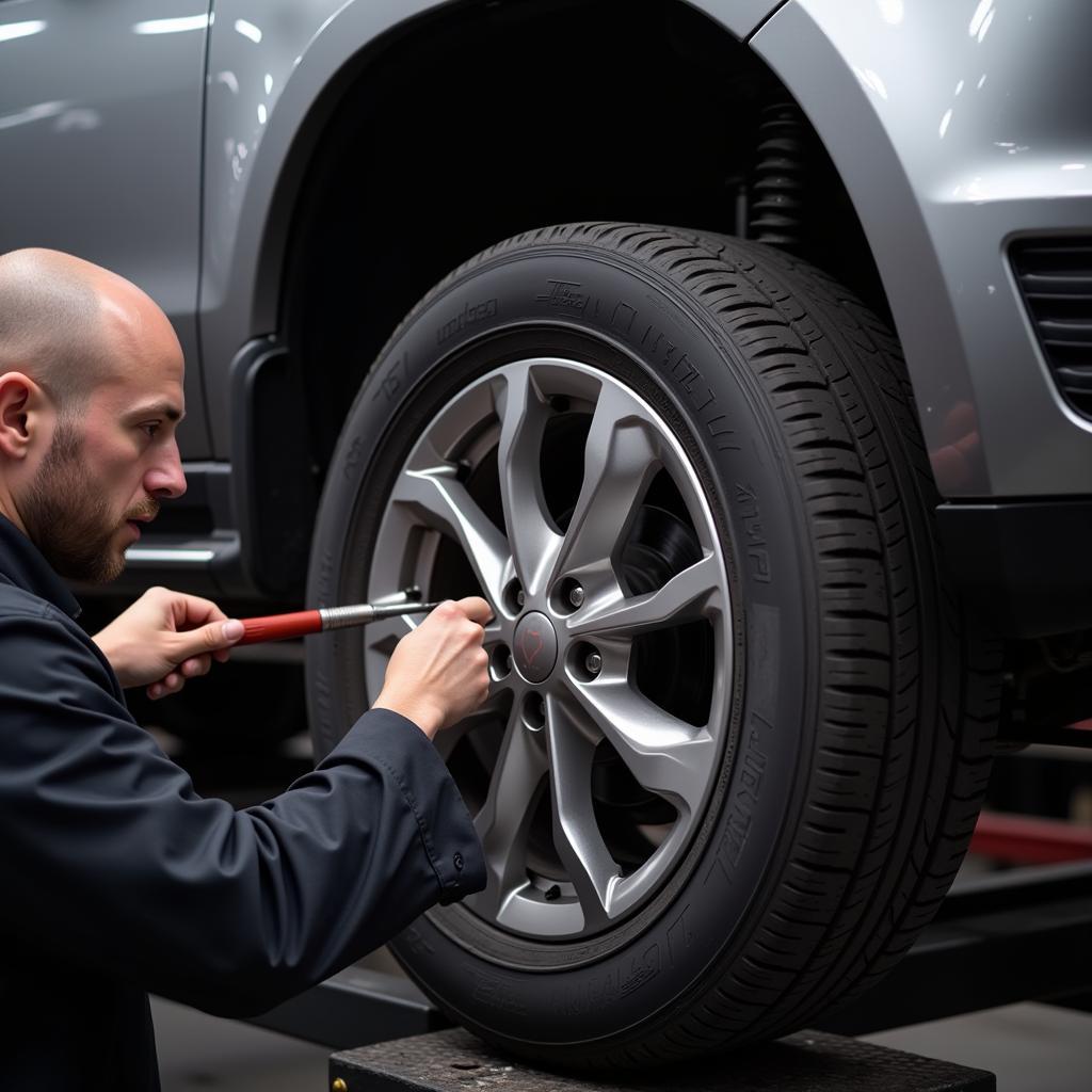 Professional car rim repair