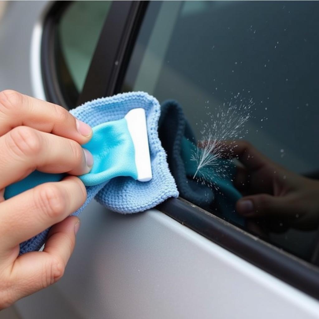 Fixing Minor Scratches on Car Window with Toothpaste