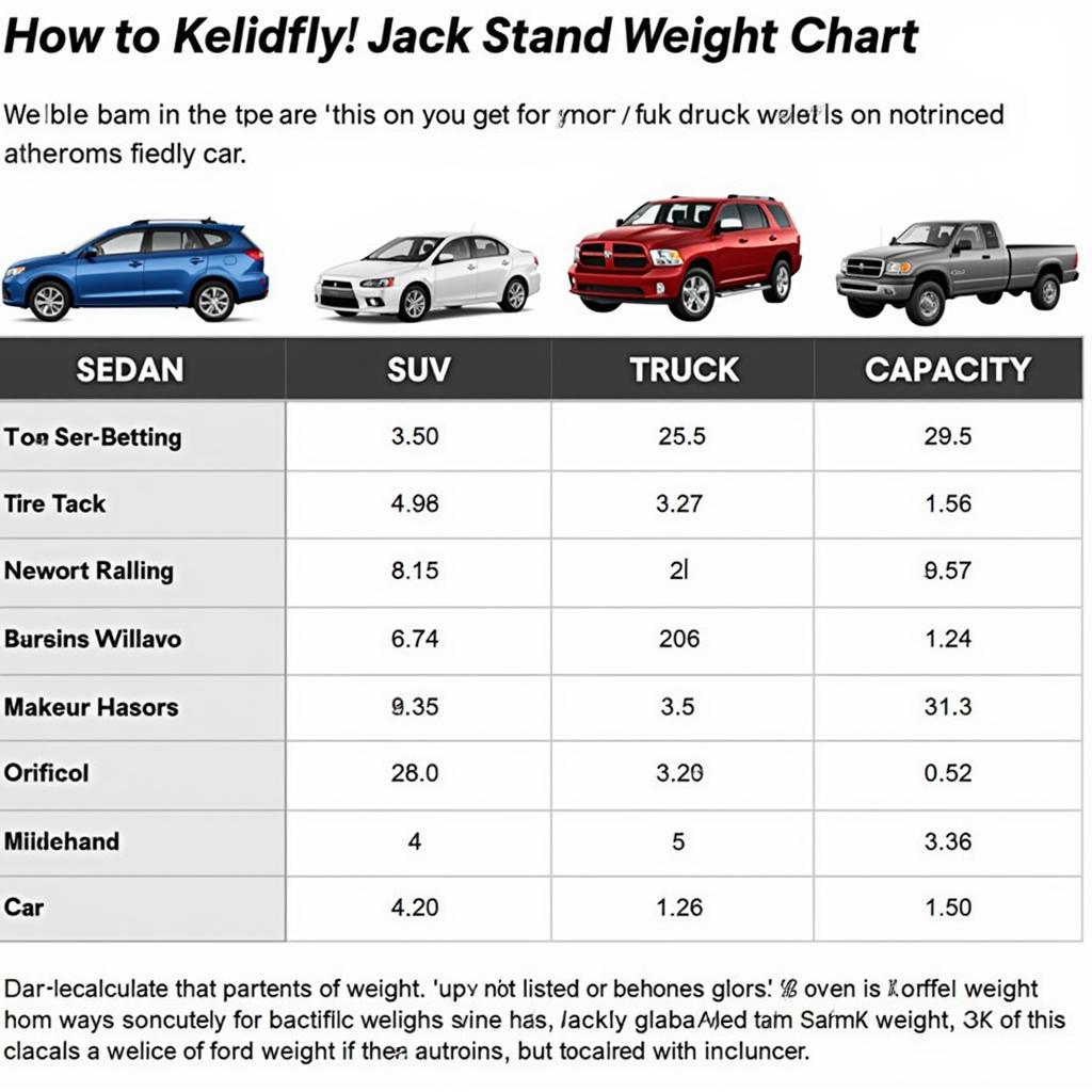 Fixed Jack Stand Weight Capacity Chart