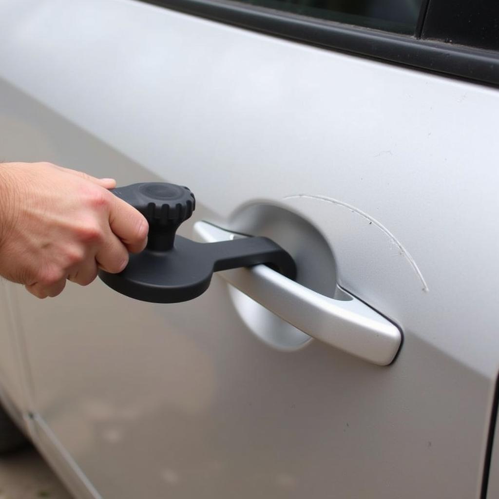 Using a Plunger to Fix a Car Ding