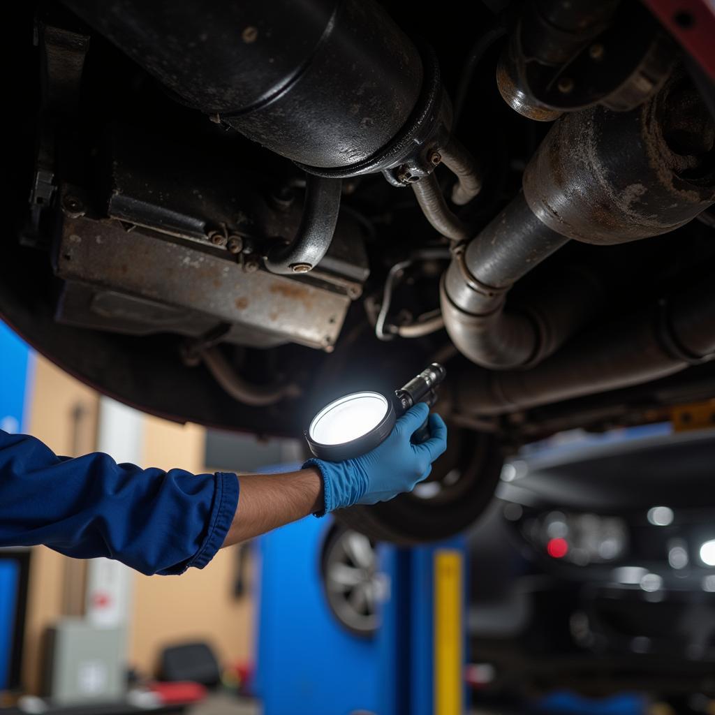 Detecting a fuel tank leak in a car