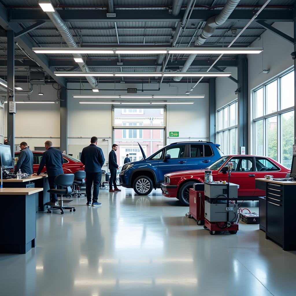 Interior of a German Auto Repair Shop