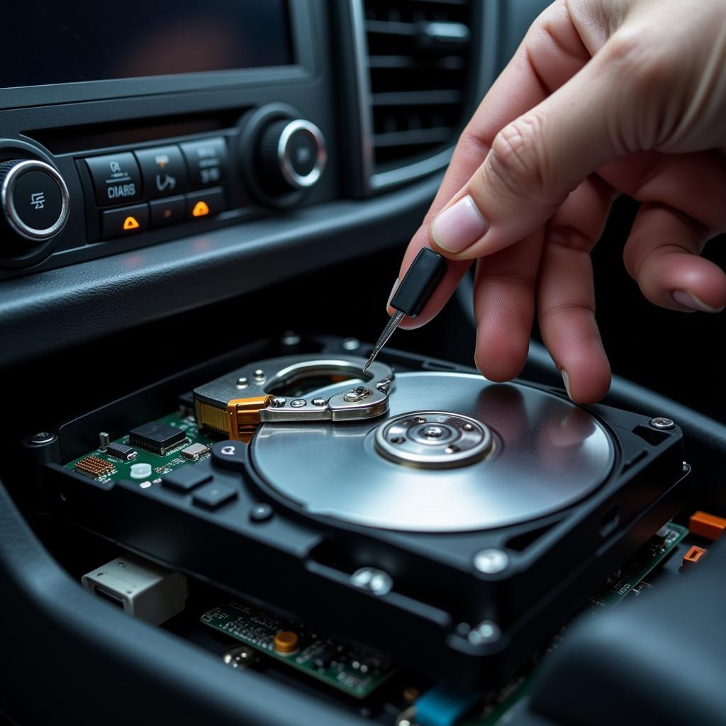 Checking Hard Drive Connections in a Car