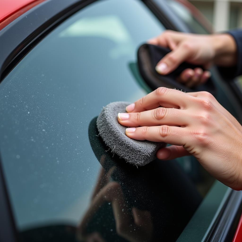 Fixing Minor Scratches on a Car Window