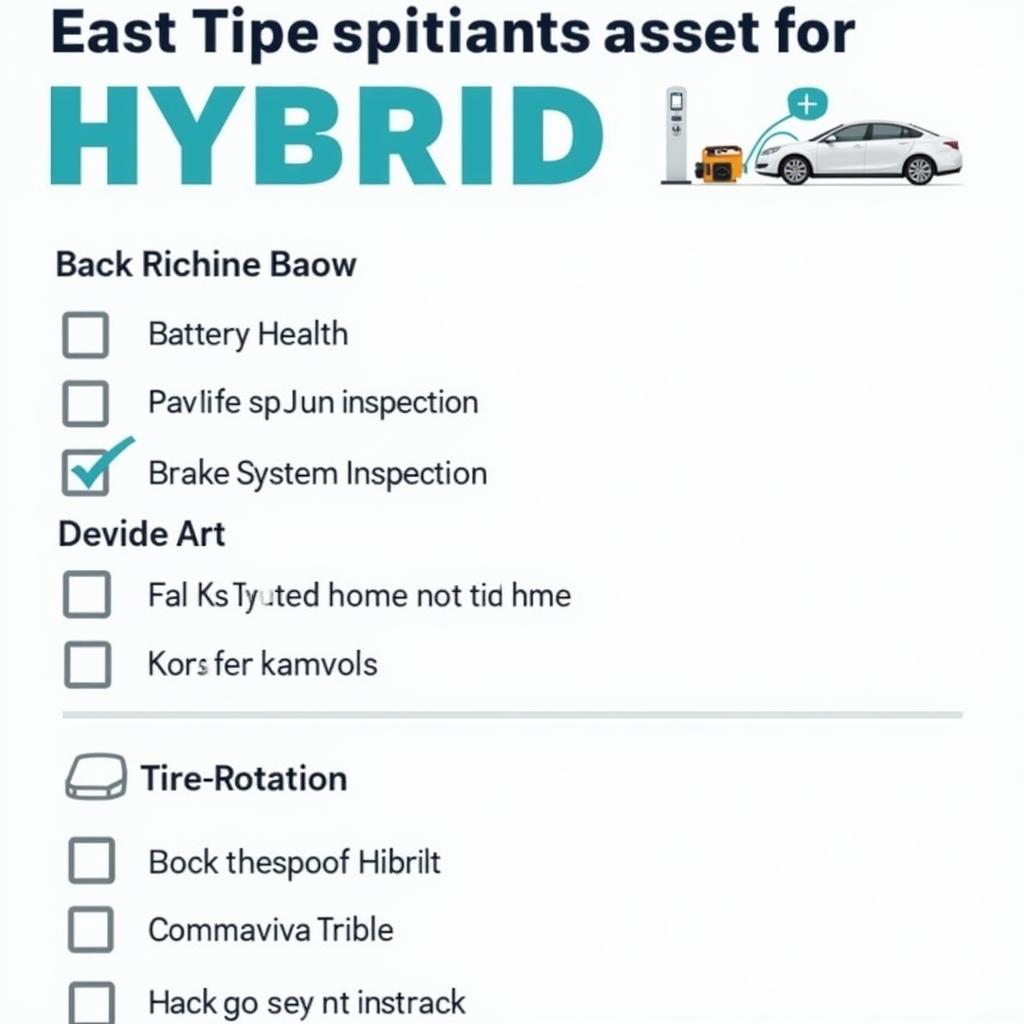 Hybrid Car Maintenance Checklist