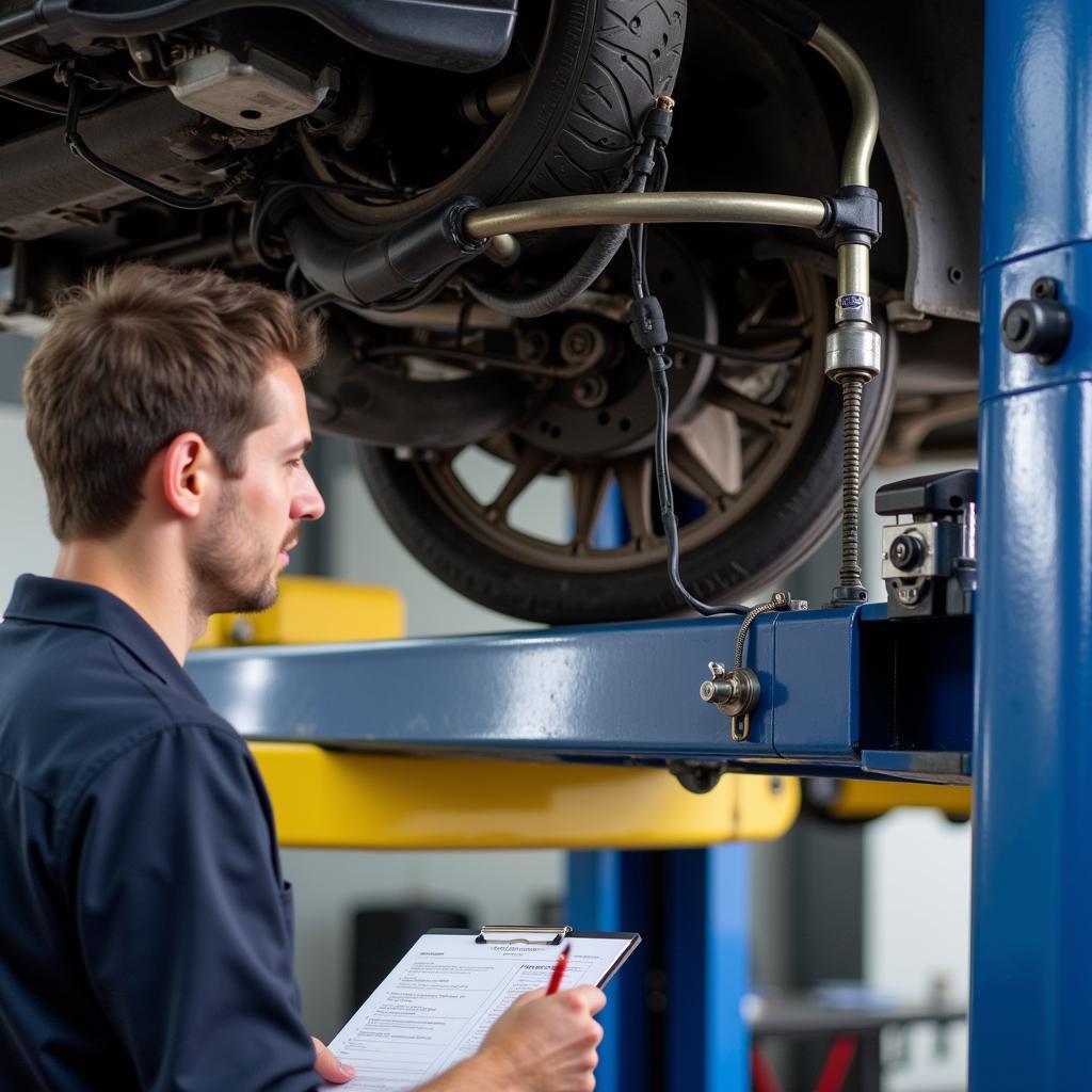 Regular Inspection of an In-Ground Car Lift